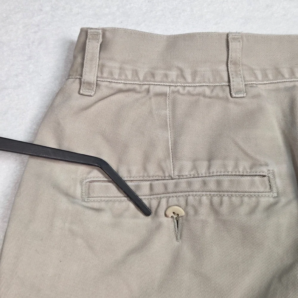 Vtg Polo Ralph Lauren Chinos Mens 33x26‎ Tan Pleated Made in USA Khaki Pants